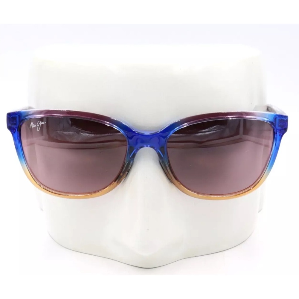 Maui Jim Ombre Blue to Purple to Brown Gradient Frame Sunglasses
